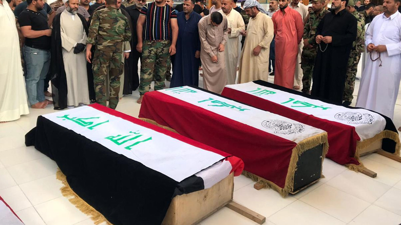  Funeral ceremony of the three PMF members killed in the explosion in Diyala. (Photo: PMF)
